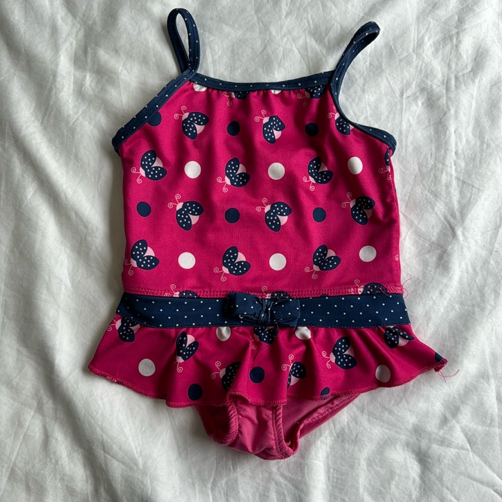 Bees & polka dots One Piece Swimsuit 24m